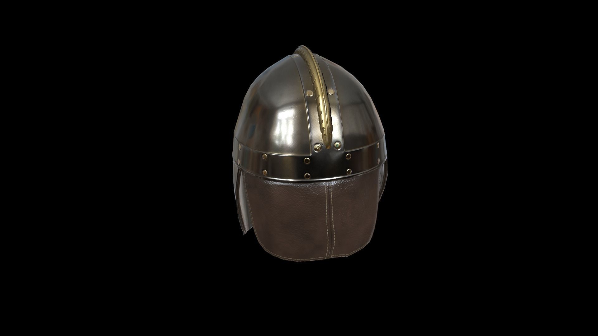 Viking helmet v3 Low-poly 3D model_11
