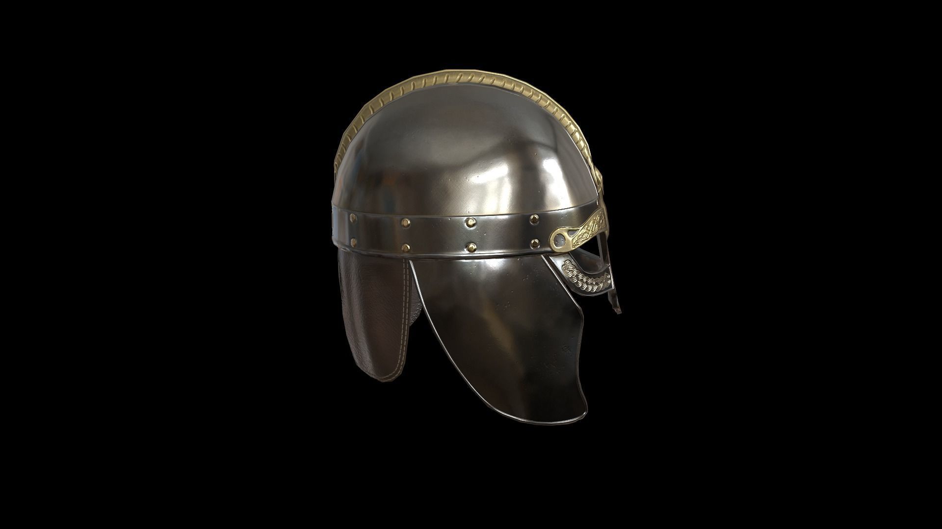 Viking helmet v3 Low-poly 3D model_15