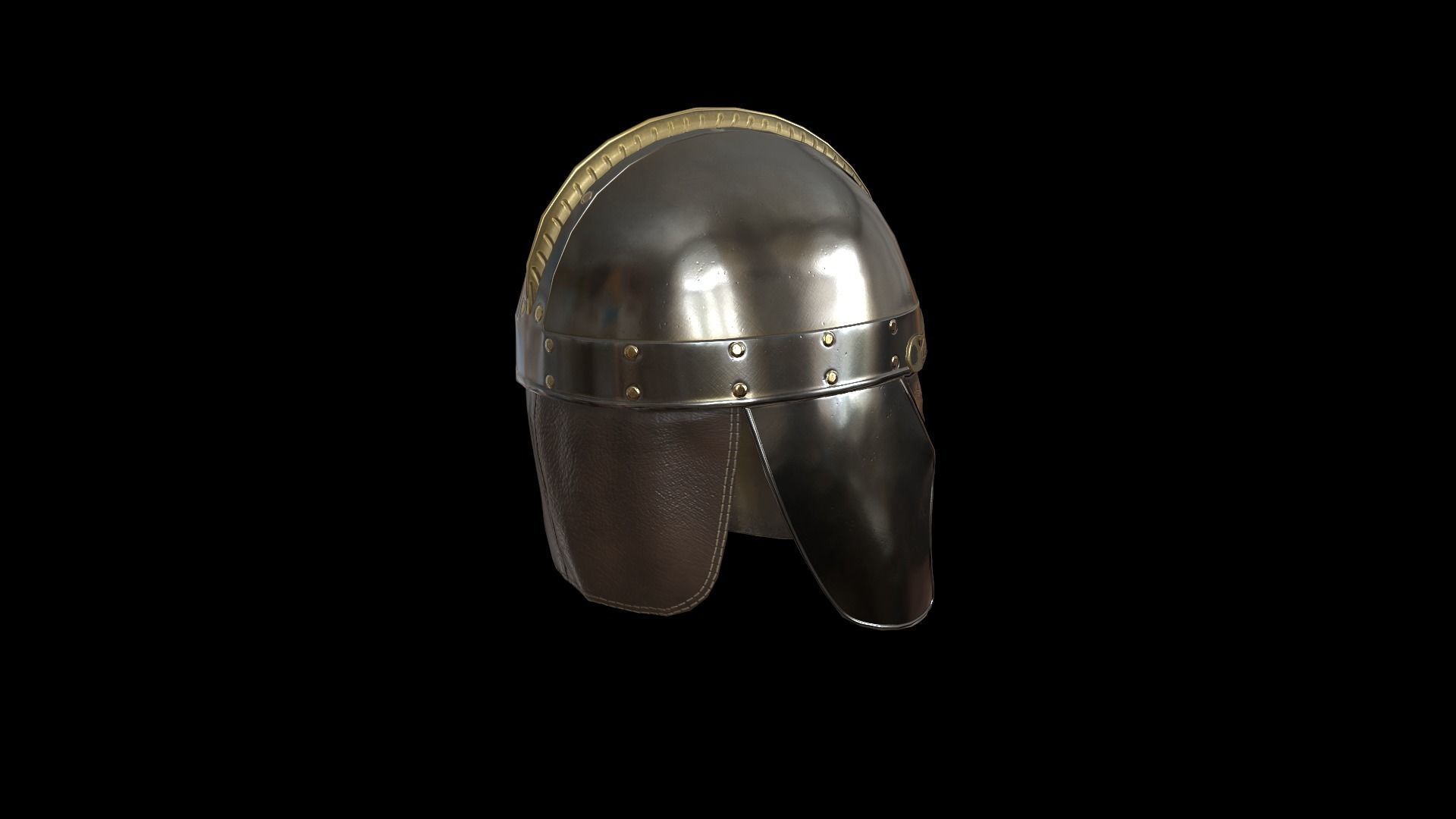 Viking helmet v3 Low-poly 3D model_14