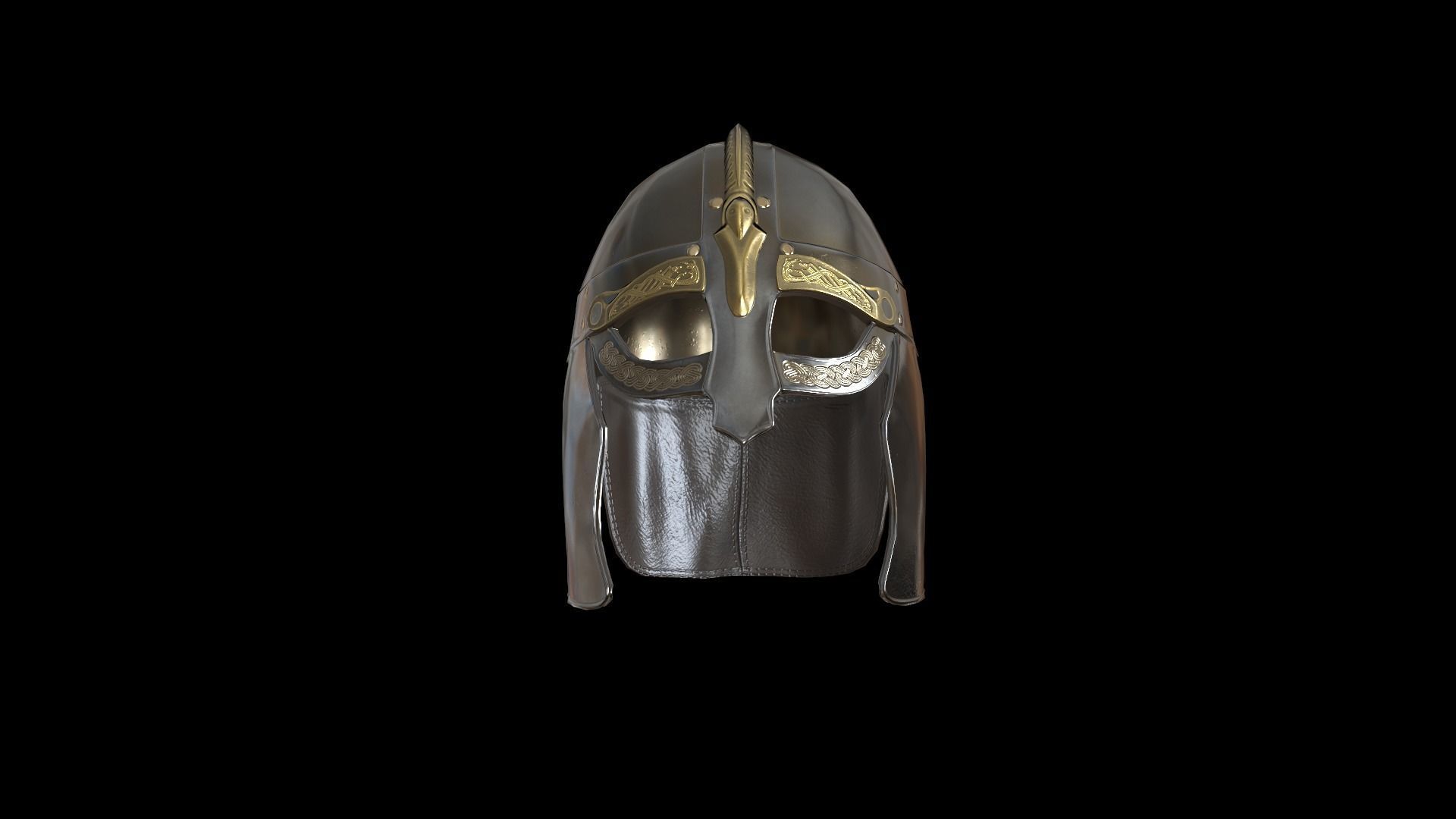 Viking helmet v3 Low-poly 3D model_20