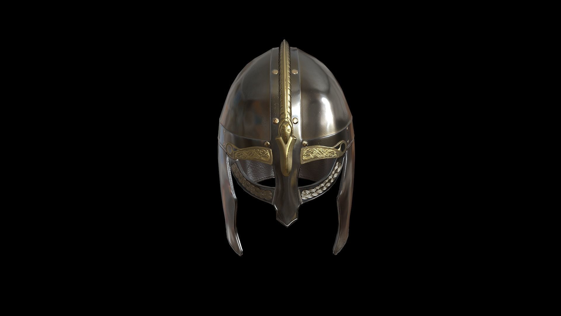 Viking helmet v3 Low-poly 3D model_19