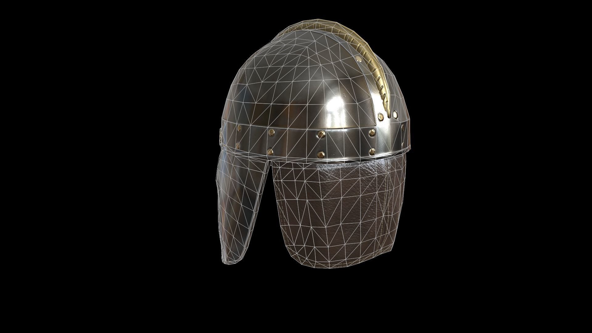 Viking helmet v3 Low-poly 3D model_28