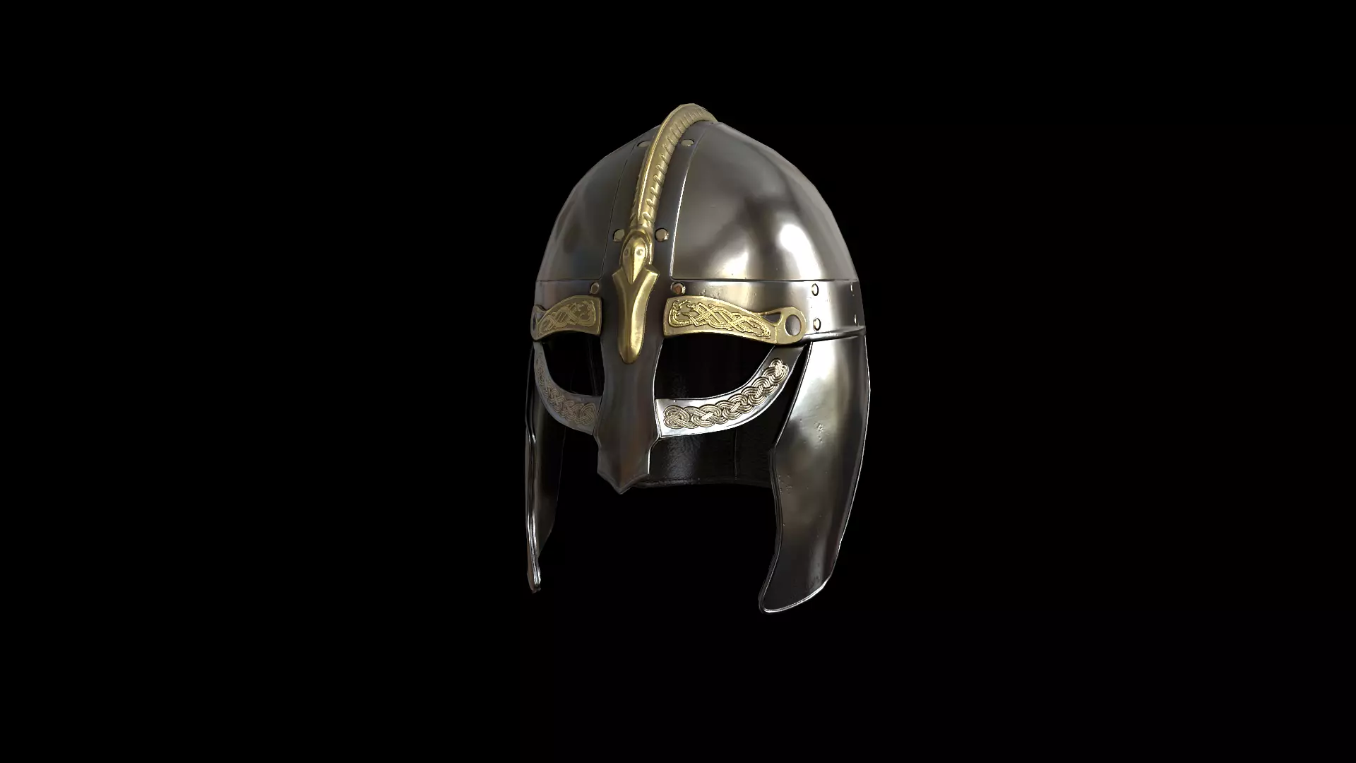 Viking helmet v3 Low-poly 3D model_0