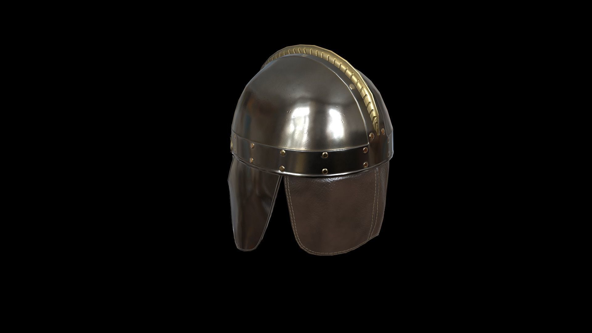 Viking helmet v3 Low-poly 3D model_10