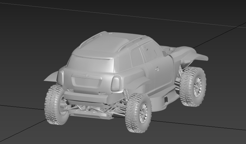 MINI John Cooper Works Rally Plus Dakar 3D print model_1