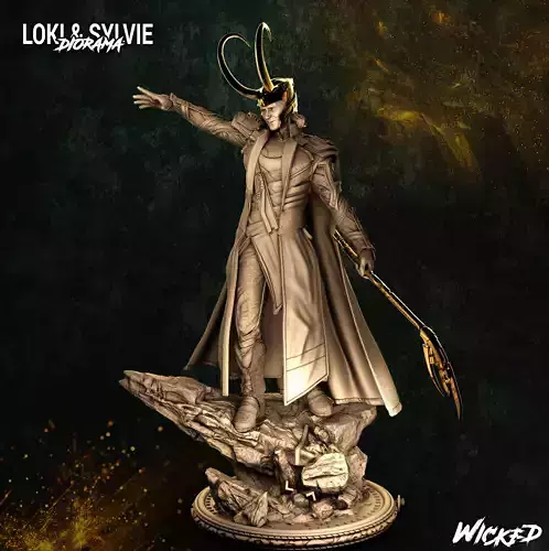 Wicked Marvel Loki Sculpture STLs 3D print model