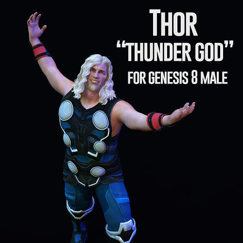 Thunder God Outfit for Genesis 8 Male Daz3D Free 3D model