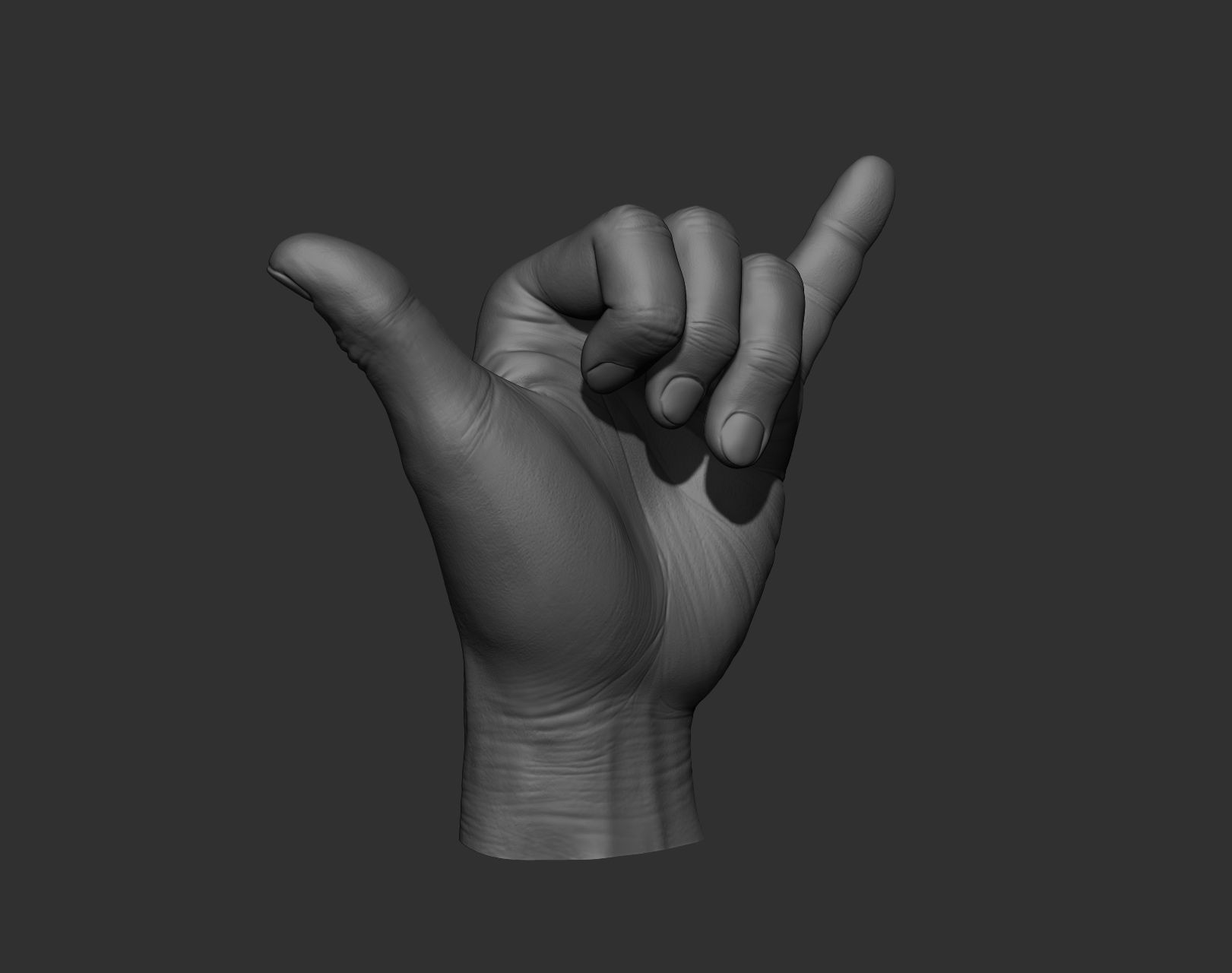 5 Male hands 3D model_36
