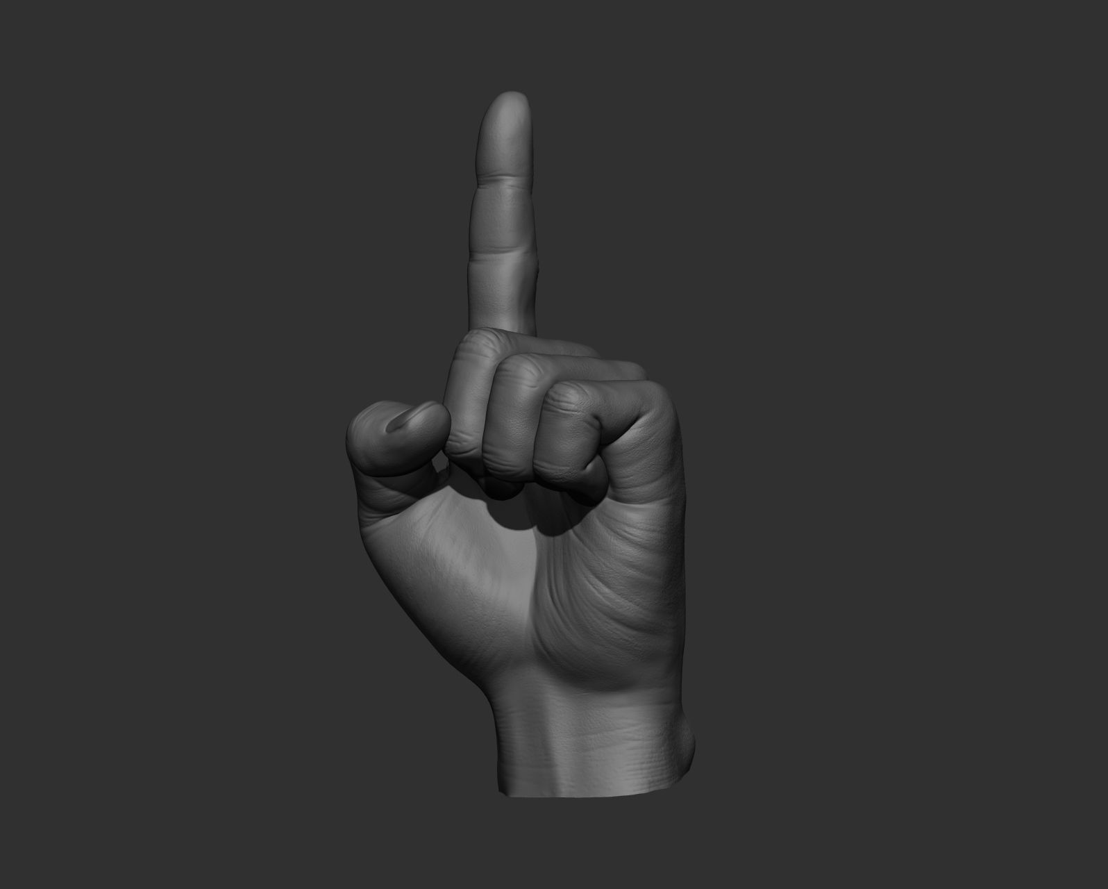 5 Male hands 3D model_4