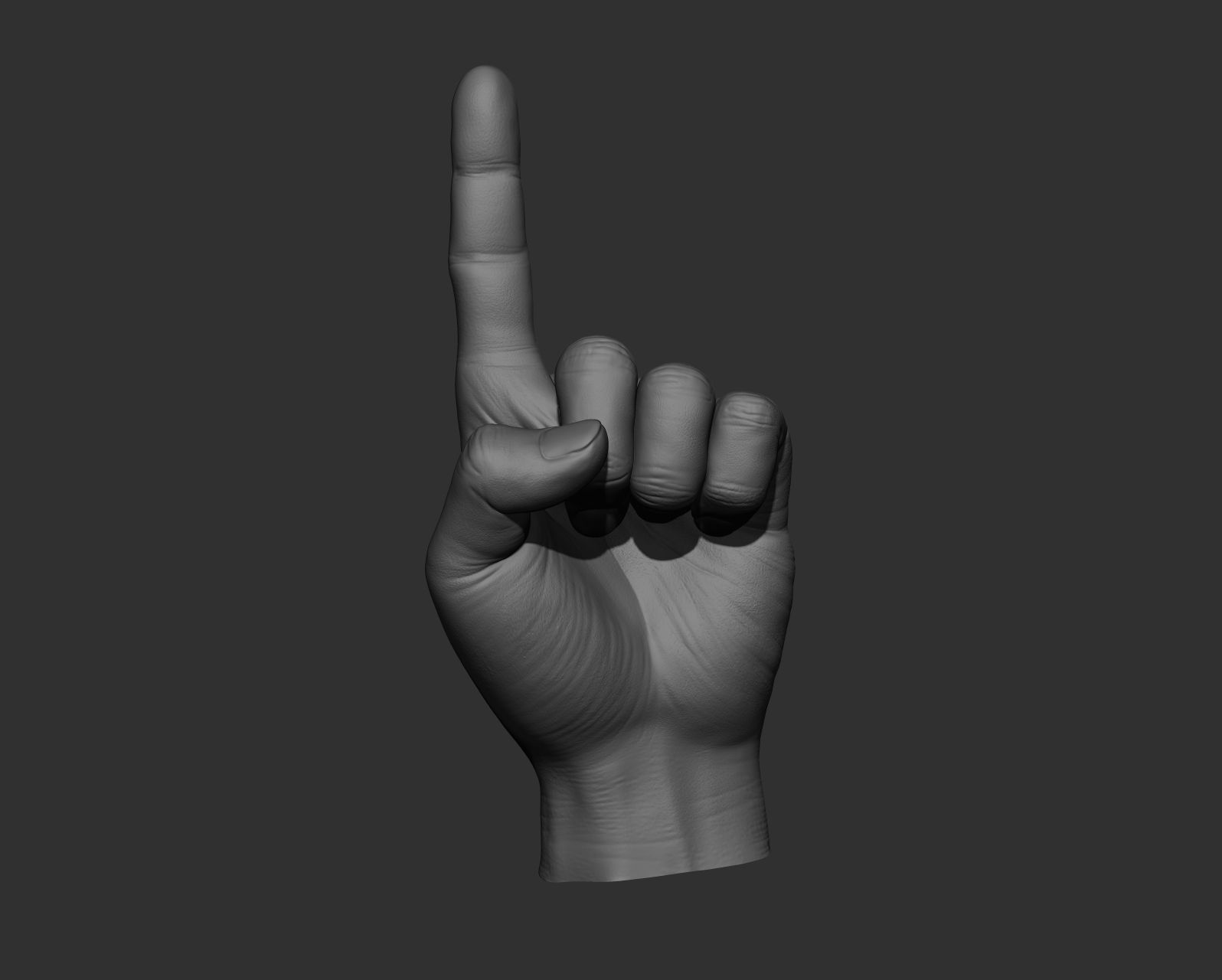 5 Male hands 3D model_3