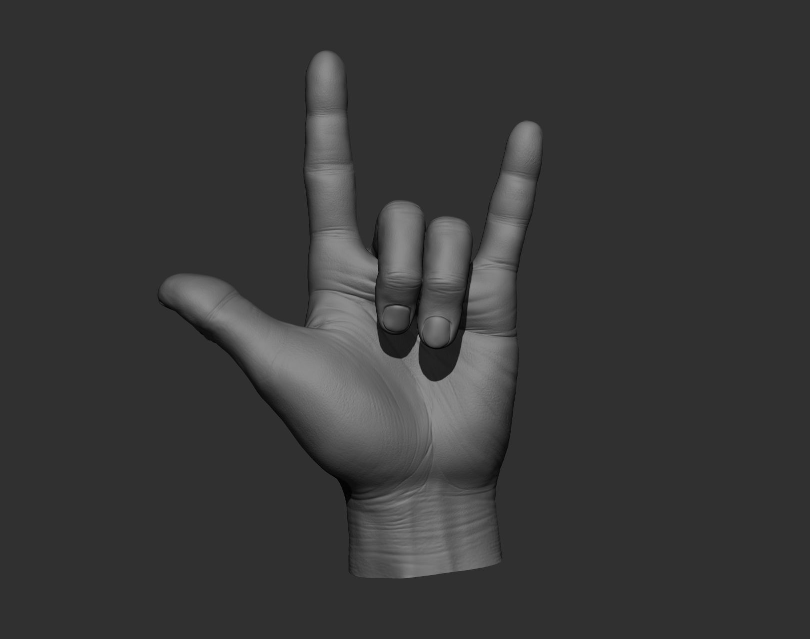 5 Male hands 3D model_15