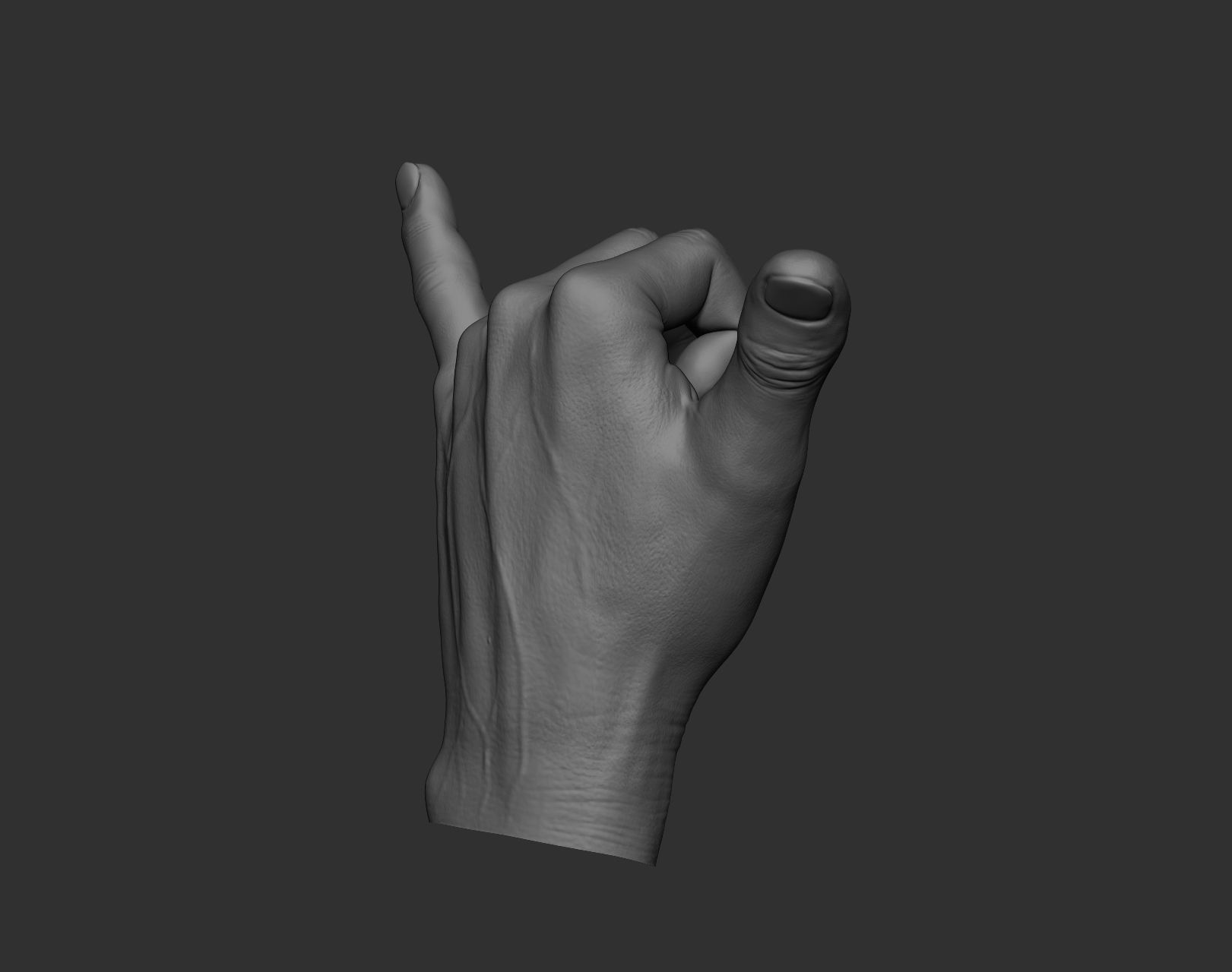 5 Male hands 3D model_34