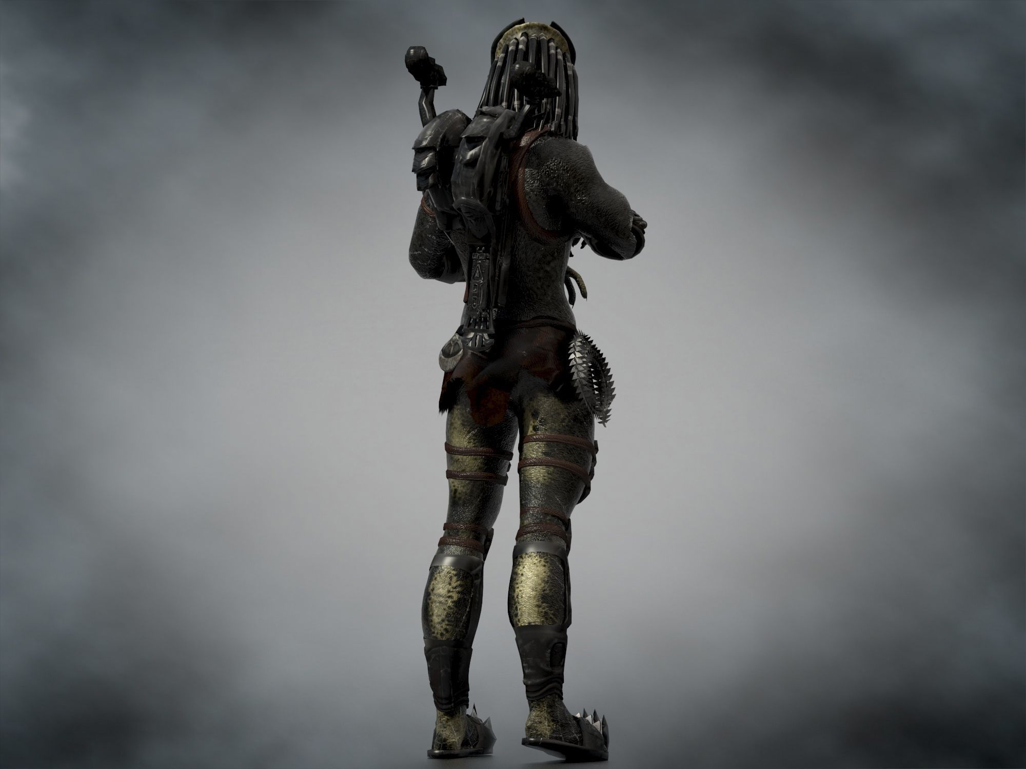 Predator Wolf Low-poly 3D model_9