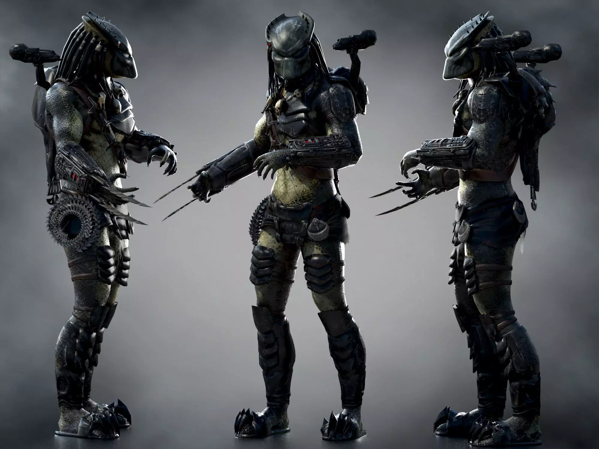 Predator Wolf Low-poly 3D model_0