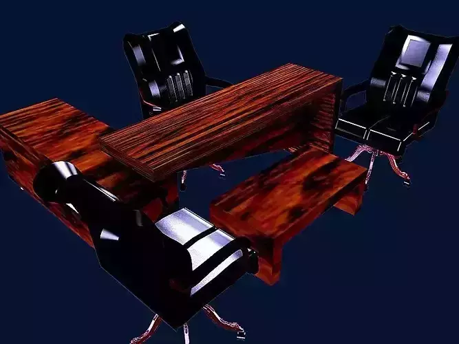 OFFICE FURNITURES SET 3D model