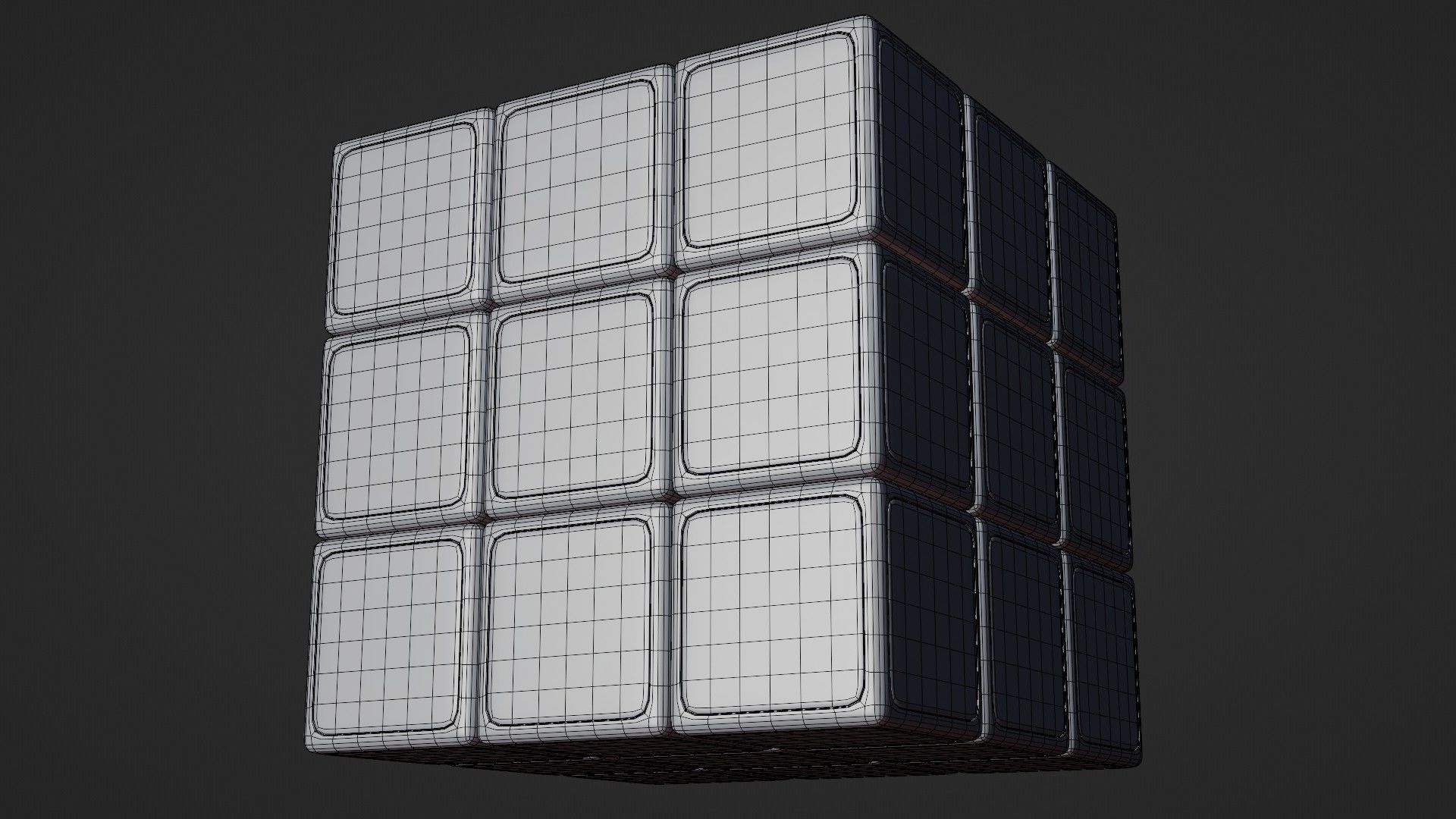 Realistic Rubiks Cube 3D model_12
