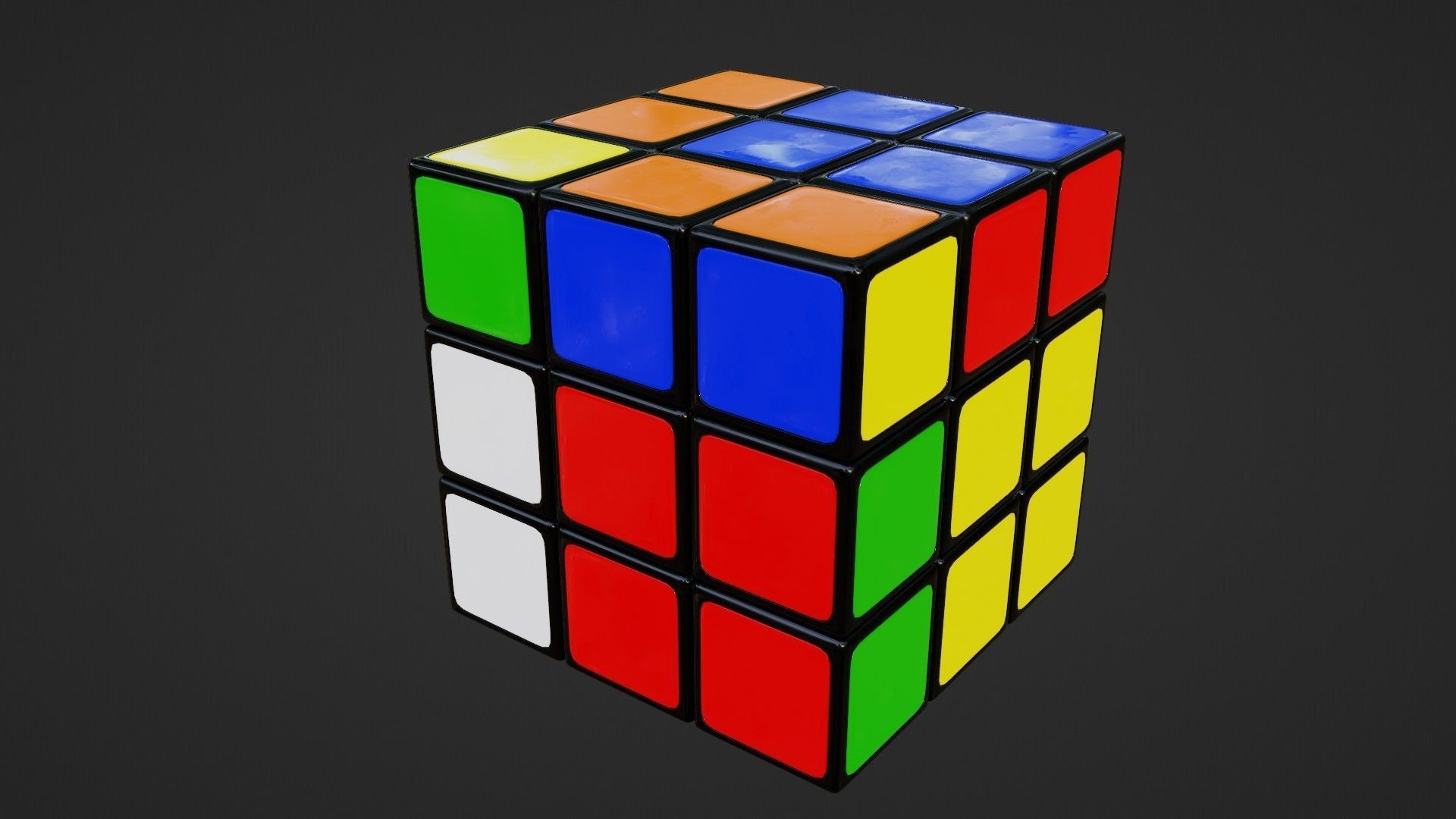 Realistic Rubiks Cube 3D model_5