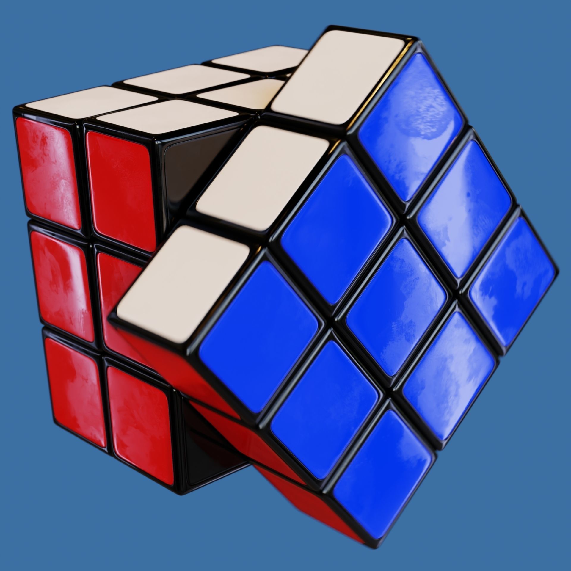 Realistic Rubiks Cube 3D model_16