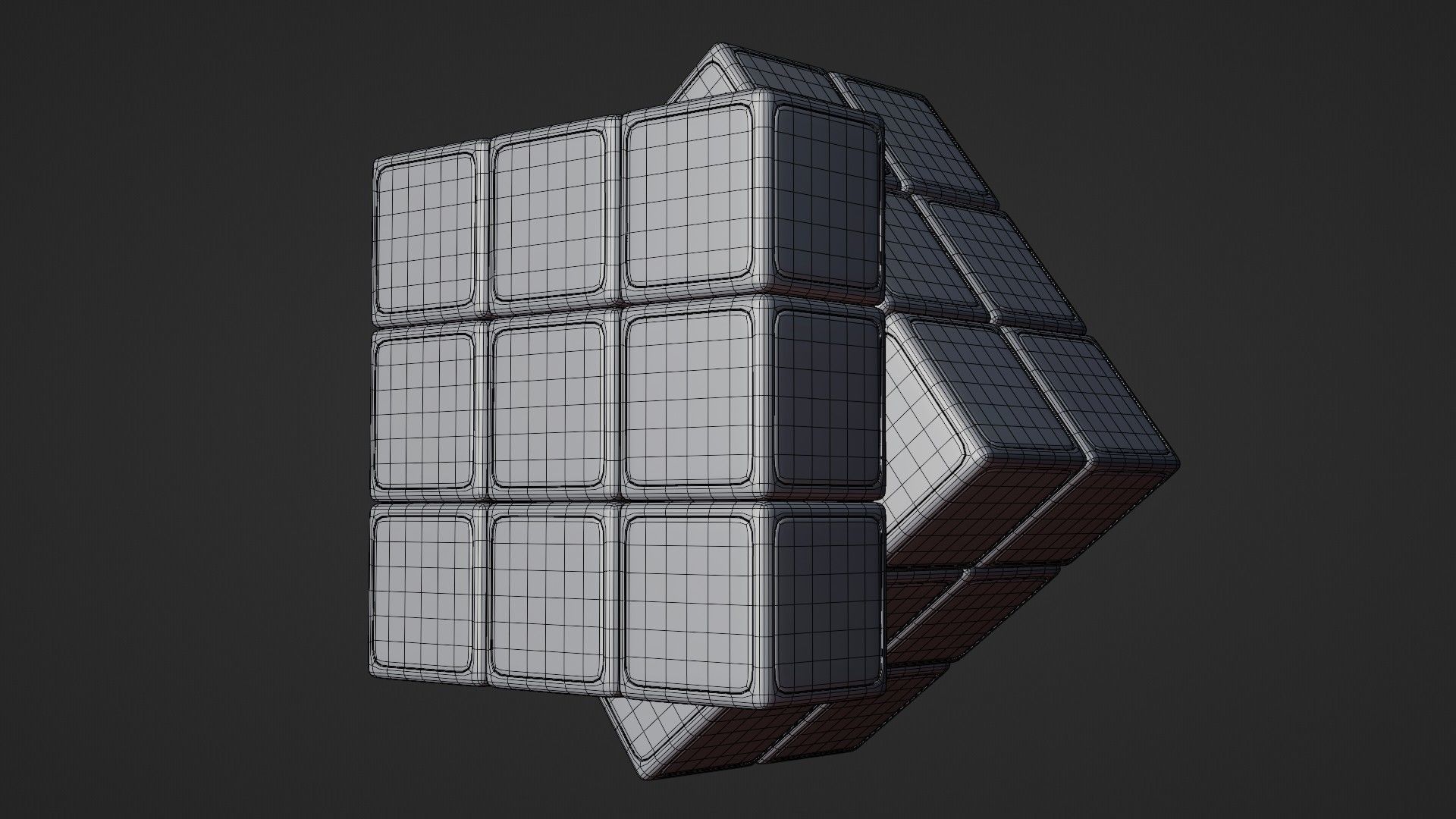 Realistic Rubiks Cube 3D model_15