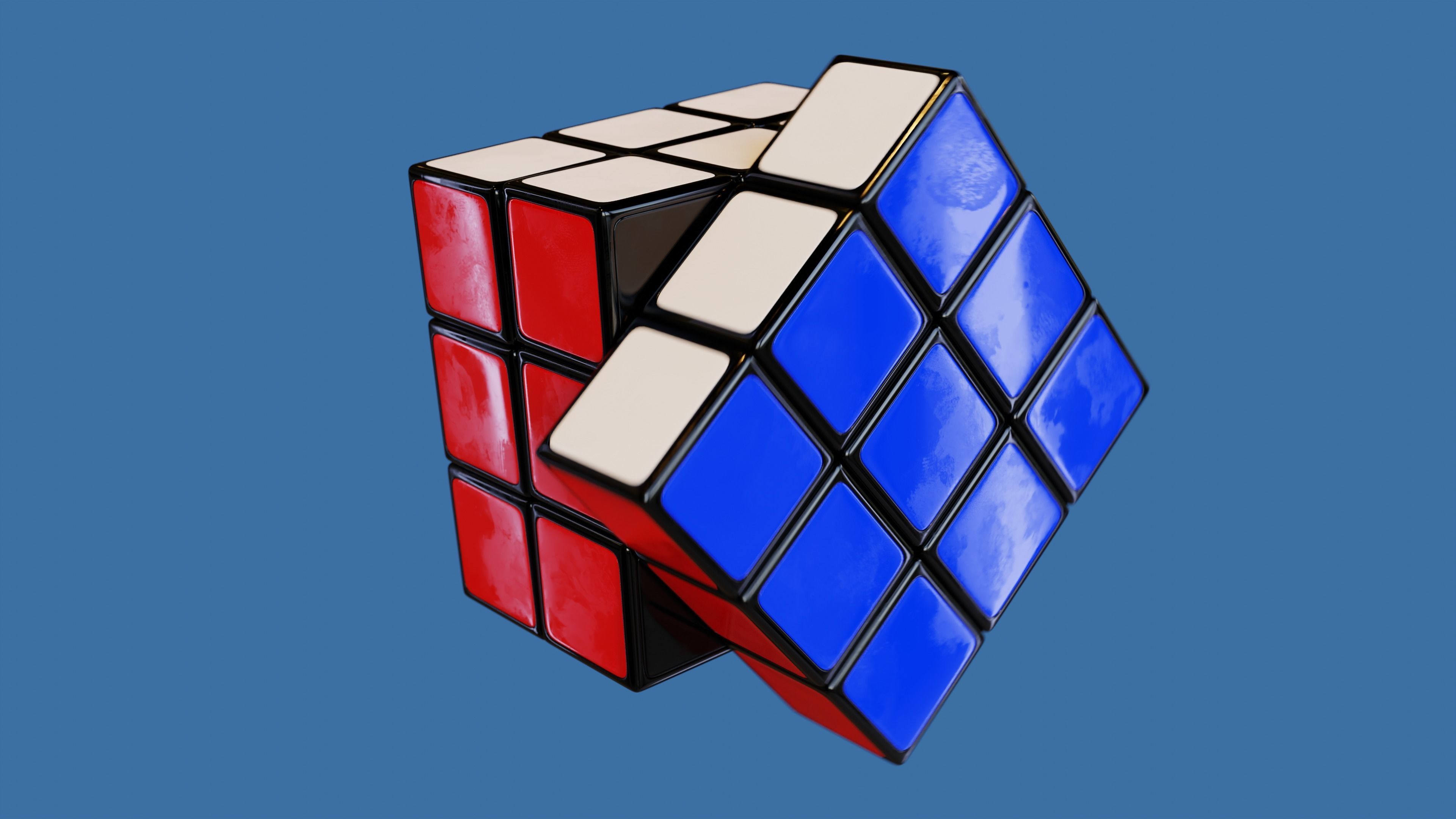 Realistic Rubiks Cube 3D model_3