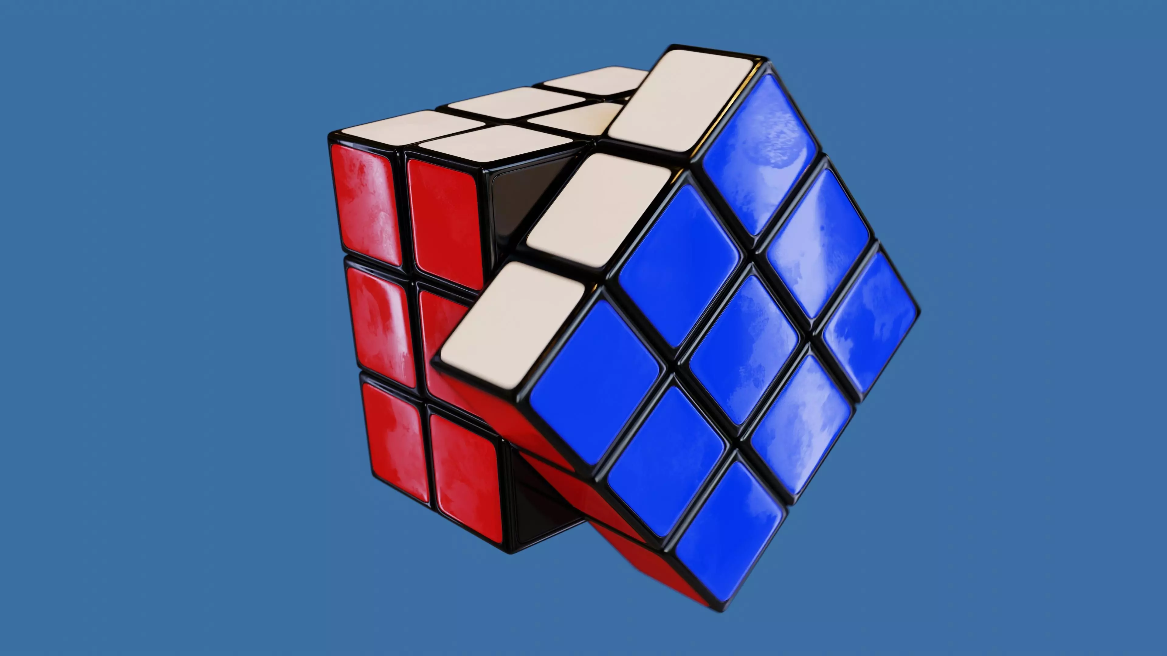 Realistic Rubiks Cube 3D model_0