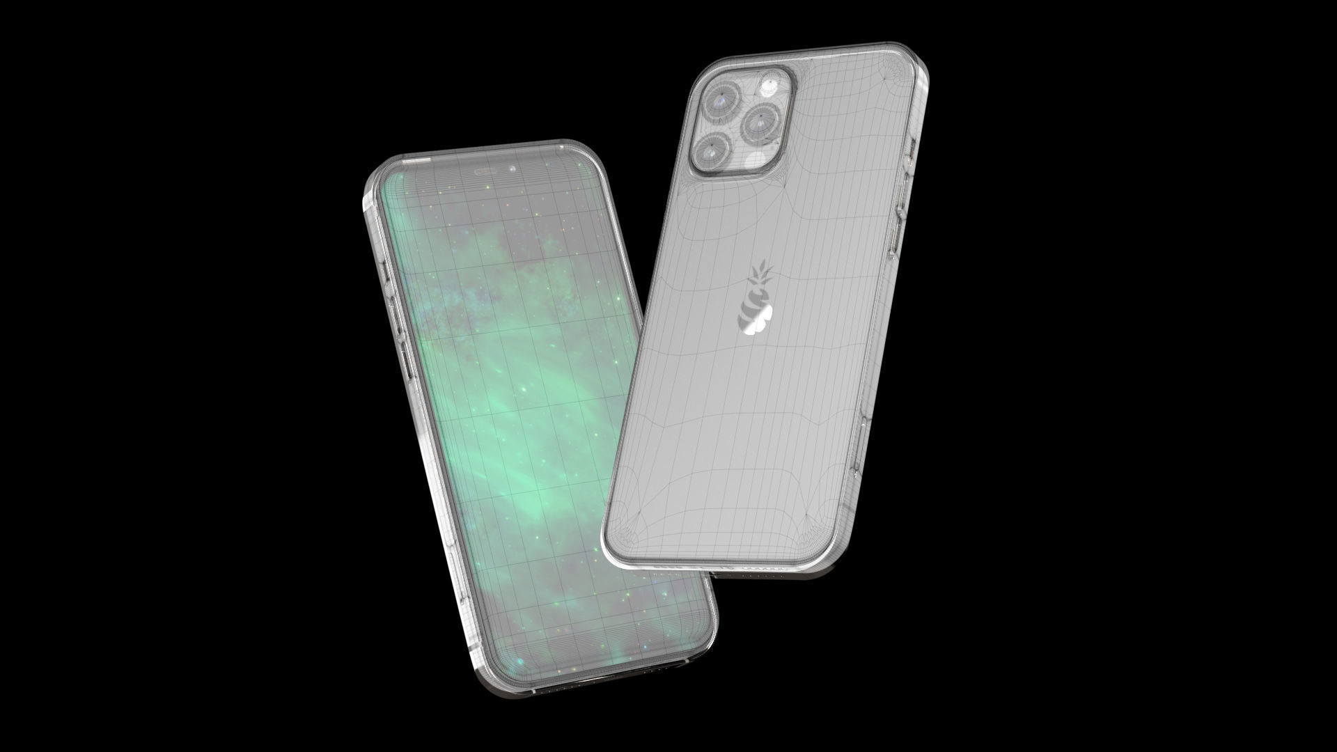 Iphone 12 Pro Low-poly 3D model_3