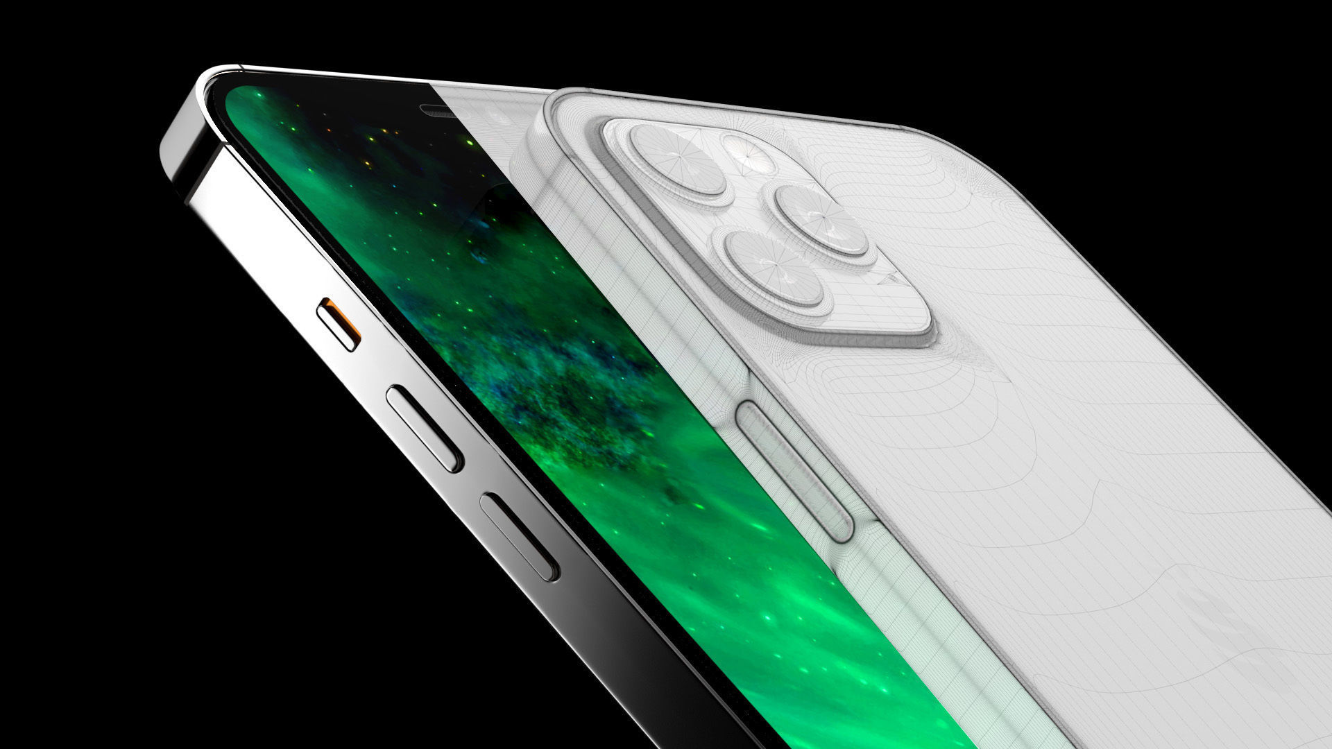 Iphone 12 Pro Low-poly 3D model_1