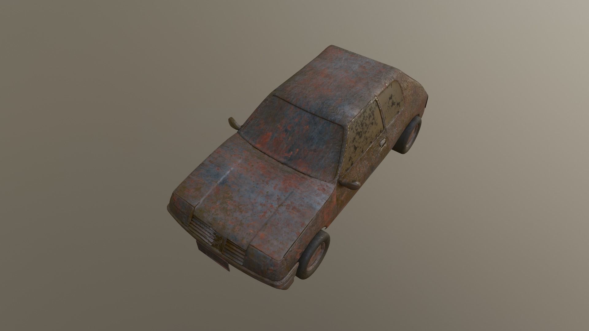 rusted peugot 205 3D model_6