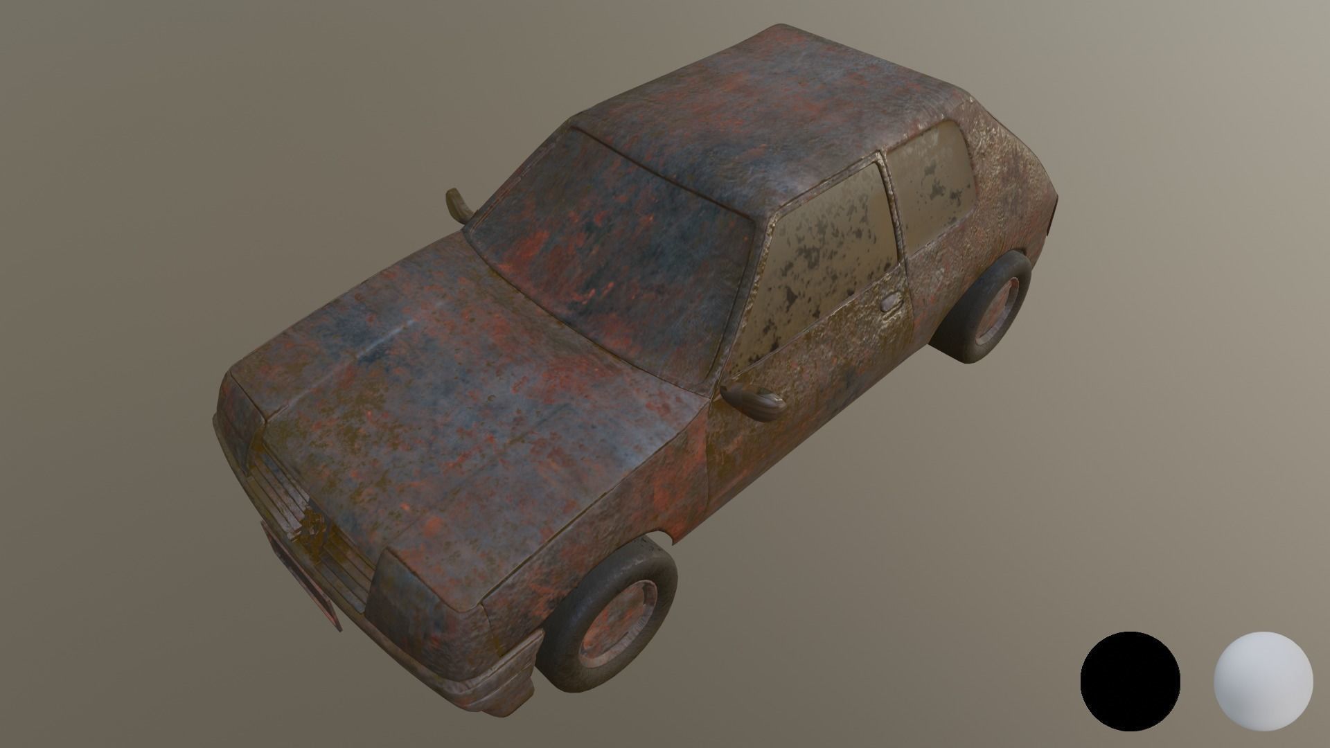 rusted peugot 205 3D model_3