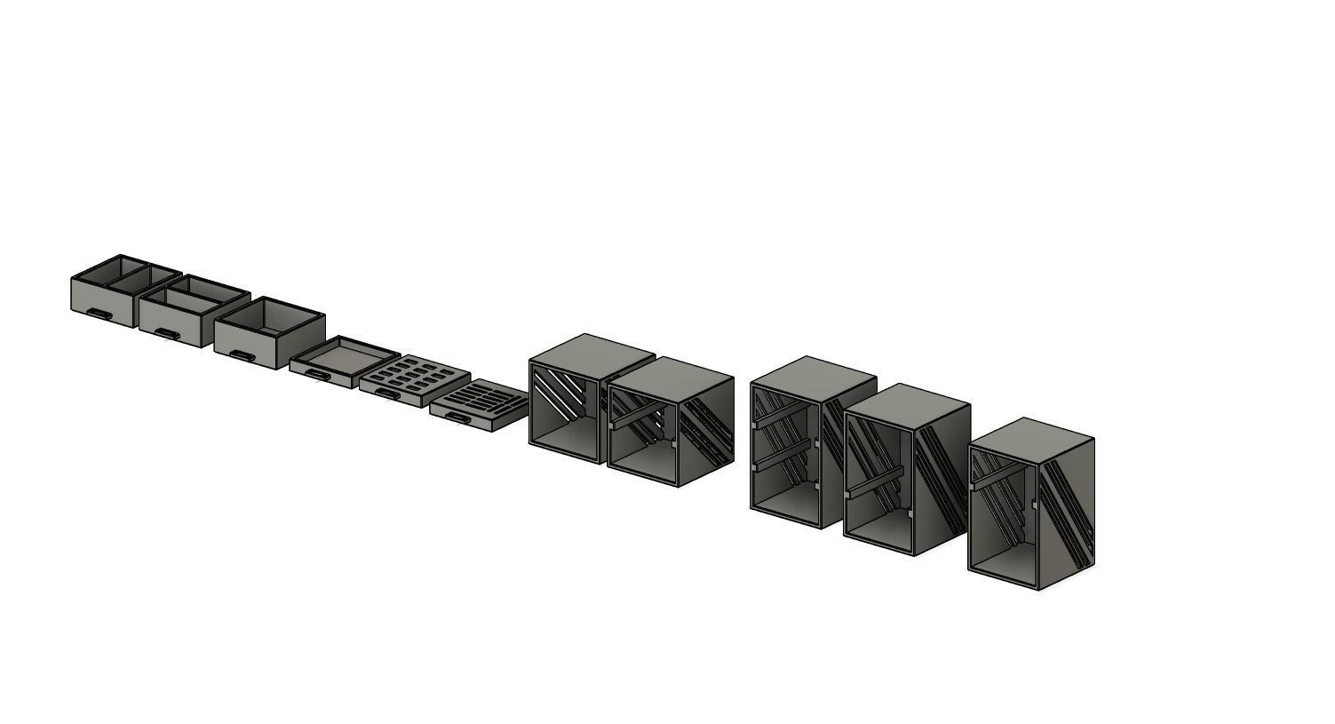 Deskor metal box with two sides 3D model_1