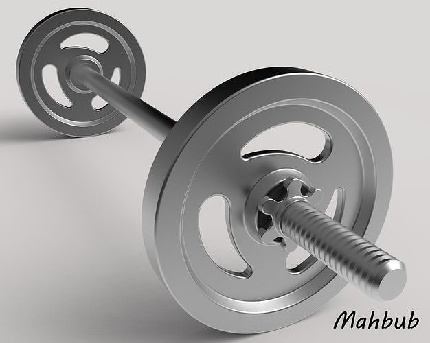 Barbell metal wheel 3D print model