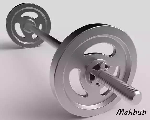 Barbell metal wheel 3D print model