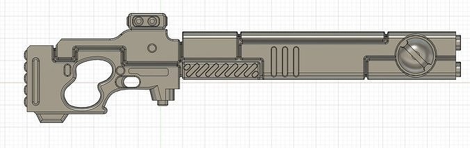 Tau Pulse rifle for cosplay 3D model