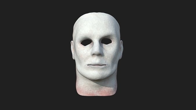 Michael Myers Halloween Mask 01 White - Character Design Low-poly 3D model
