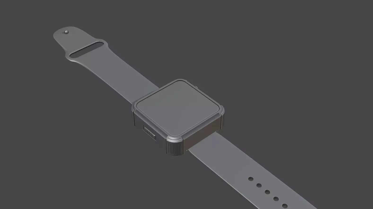 Watch apple Free low-poly 3D model