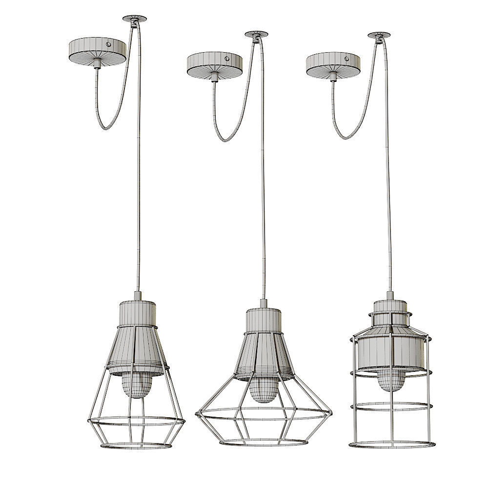 Maytoni Gosford hanging lamp set 3D model_2