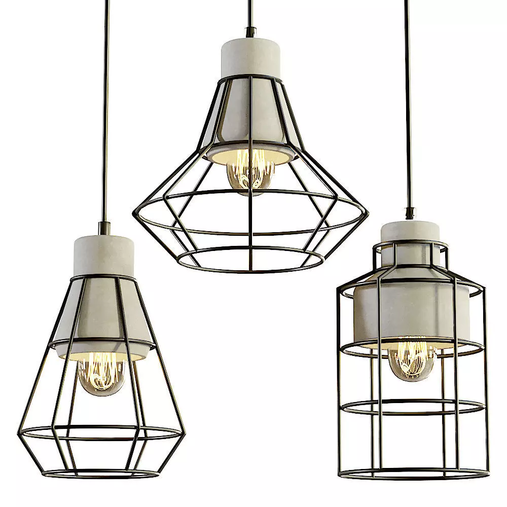 Maytoni Gosford hanging lamp set 3D model_0