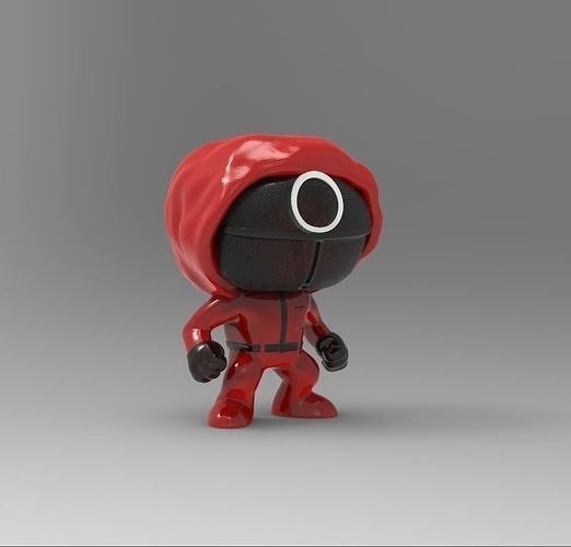 funko toy juego del calamar squid game ayudante circle 3D print model