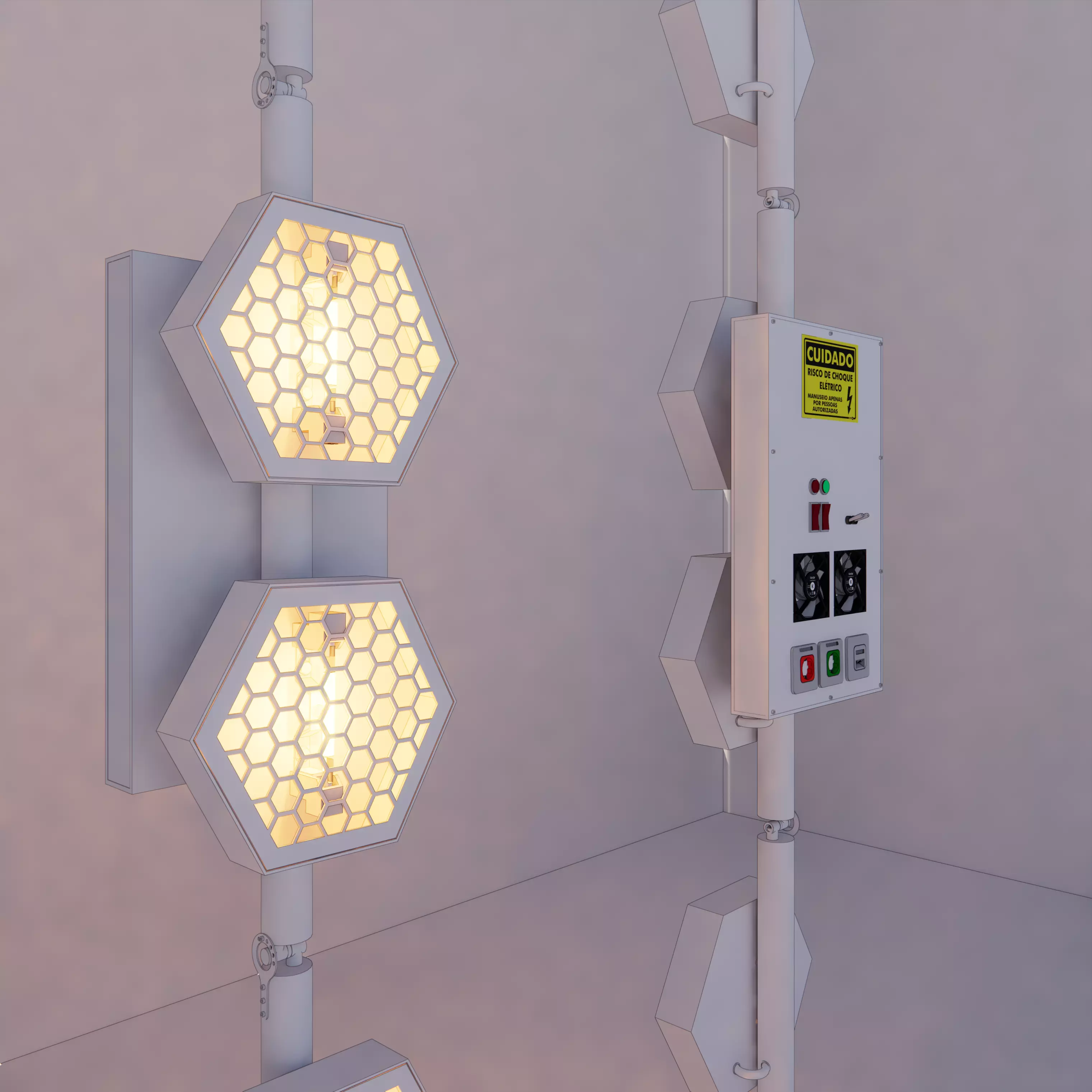 P2 Hexaline Portman Light 3D model_0