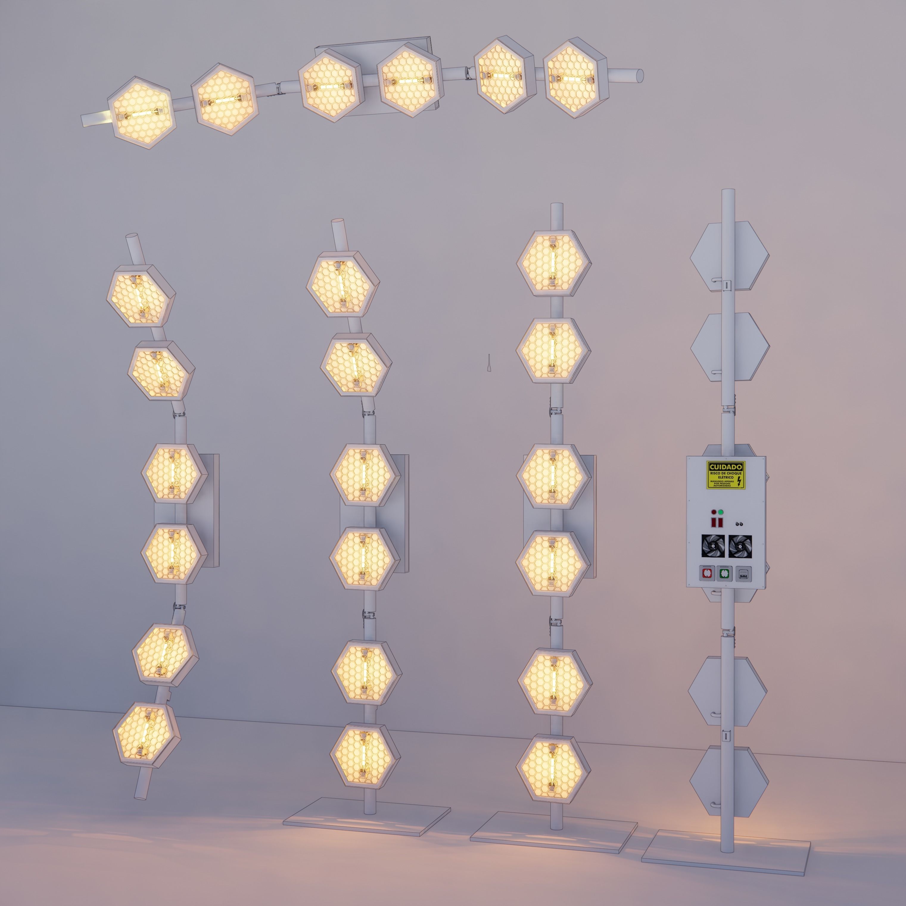 P2 Hexaline Portman Light 3D model_3