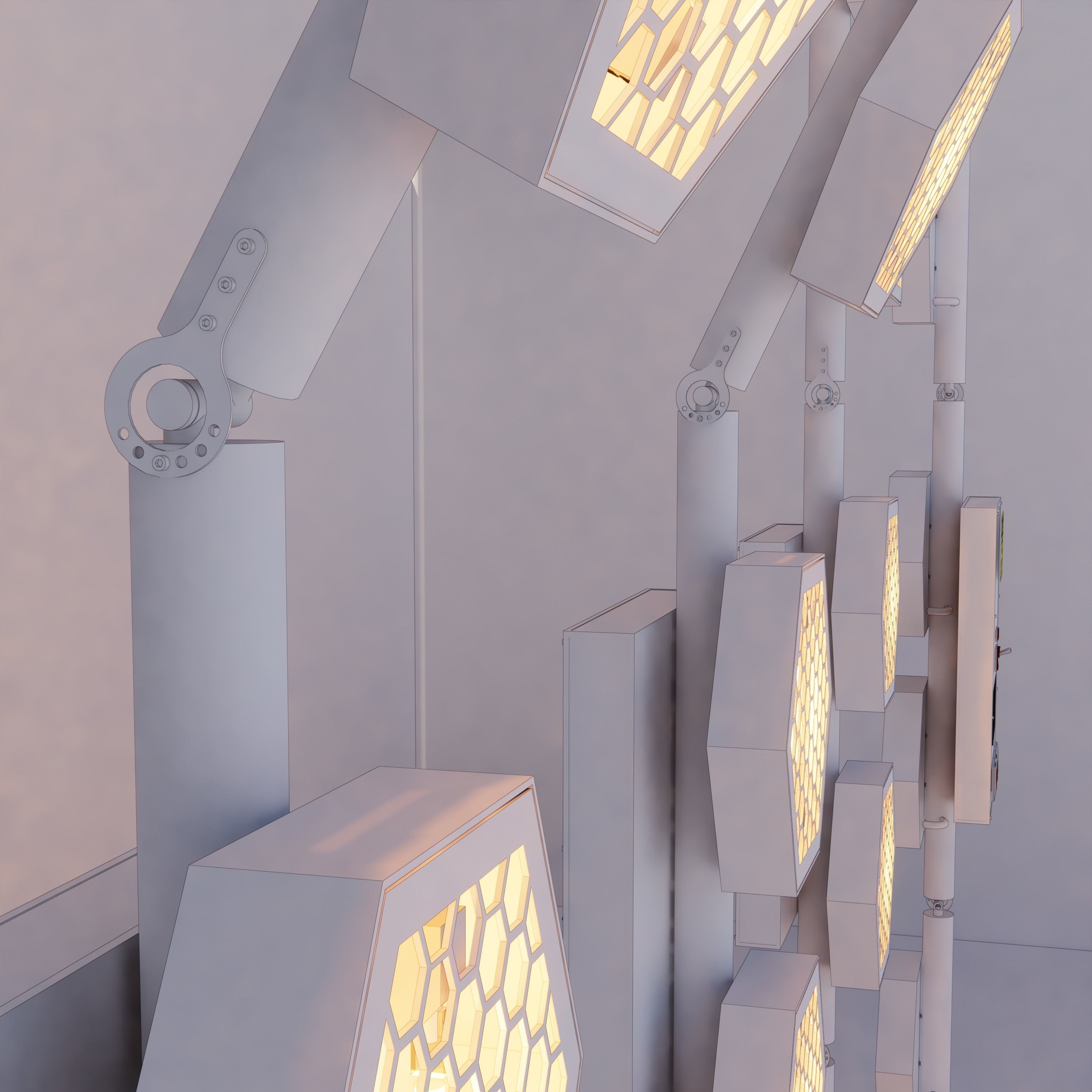 P2 Hexaline Portman Light 3D model_2