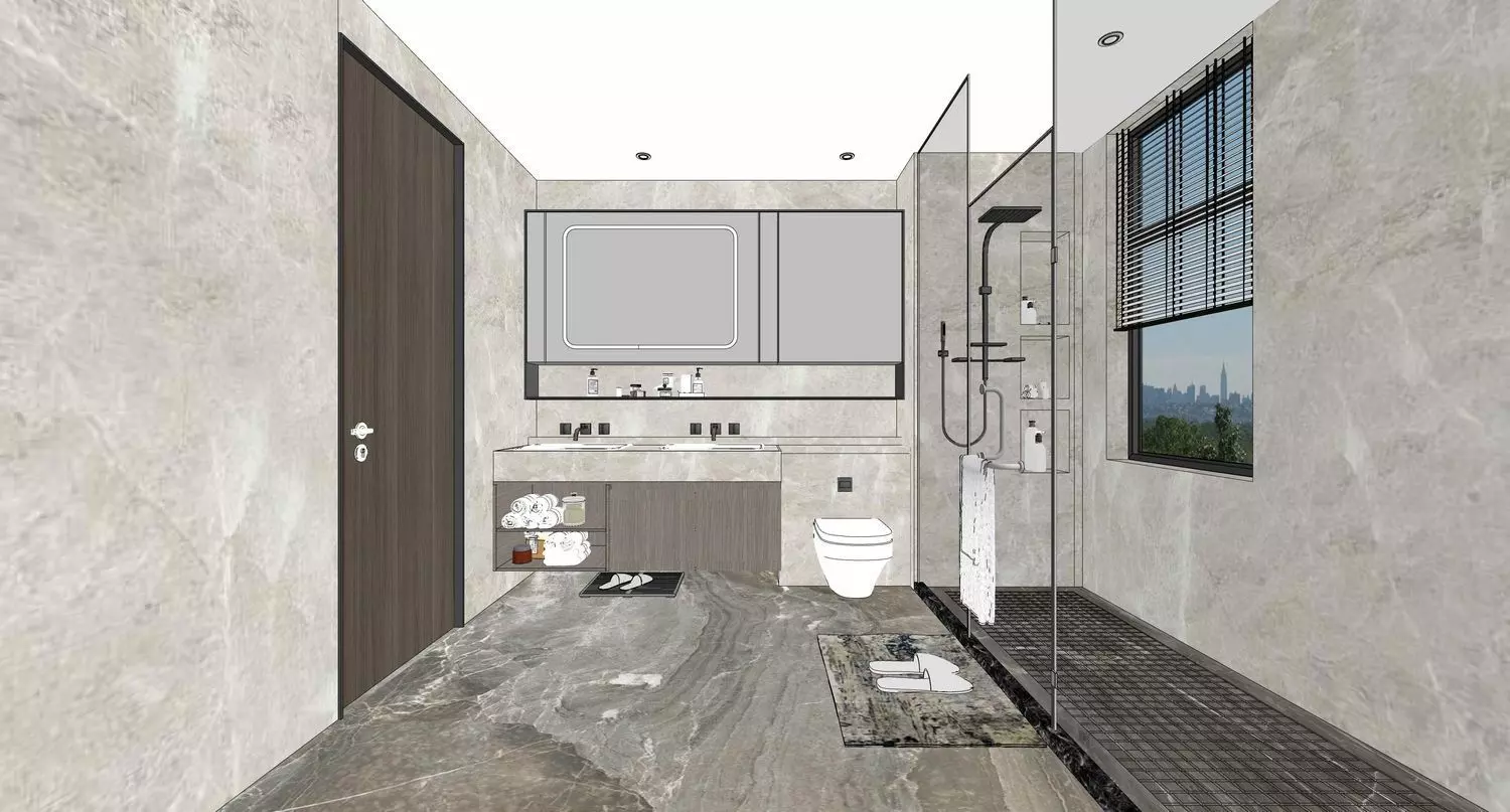 Modern bathroom Bathroom Modern 3D model