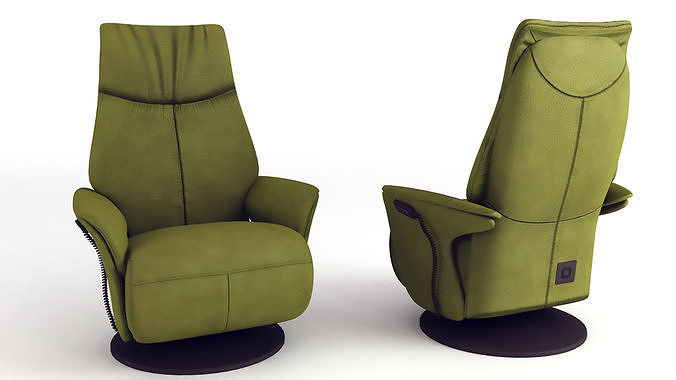 Lazy Boy Chair Low-poly 3D model 3