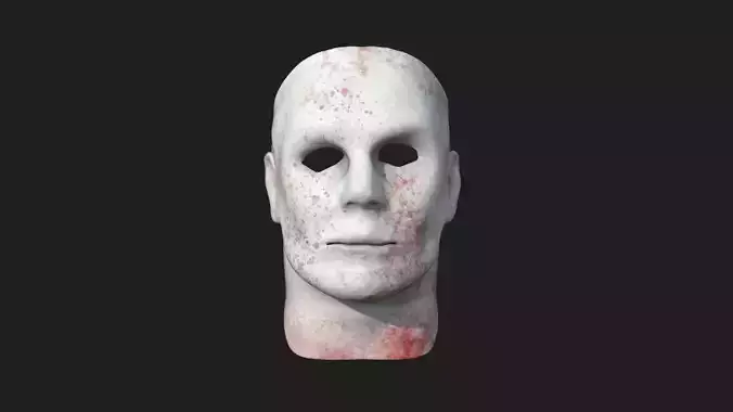 Michael Myers Halloween Mask 02 White Blood - Character Design
