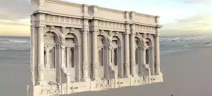 Greek Goddess Statue pillar wall