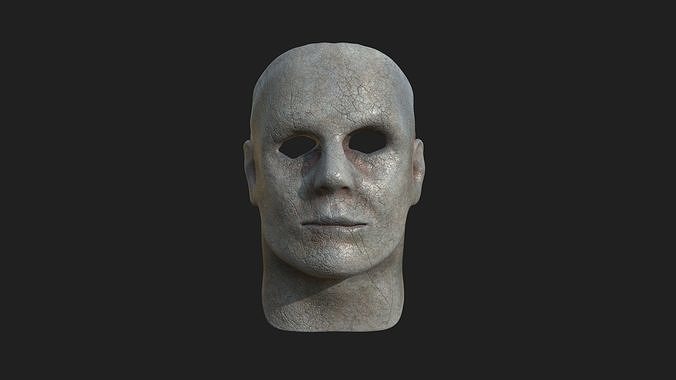 Michael Myers Halloween Mask 03 Scars - Character Design Low-poly 3D model