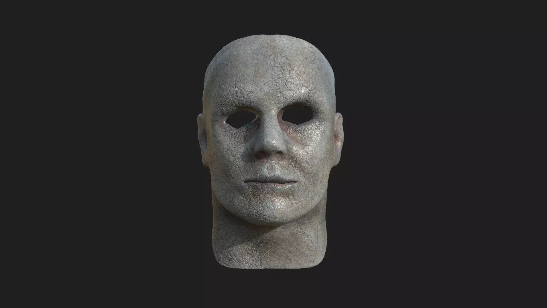 Michael Myers Halloween Mask 03 Scars - Character Design Low-poly 3D model_0
