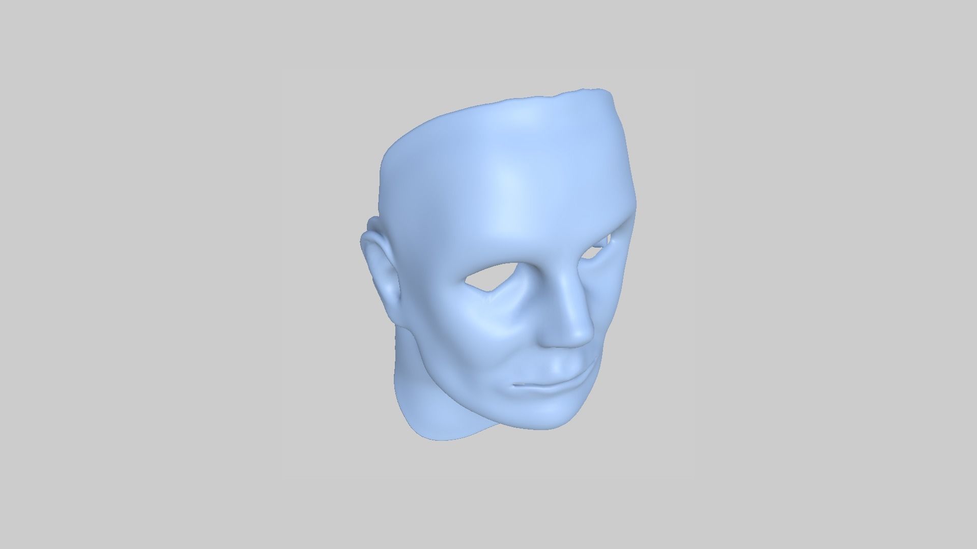 Michael Myers Halloween Mask 03 Scars - Character Design Low-poly 3D model_10