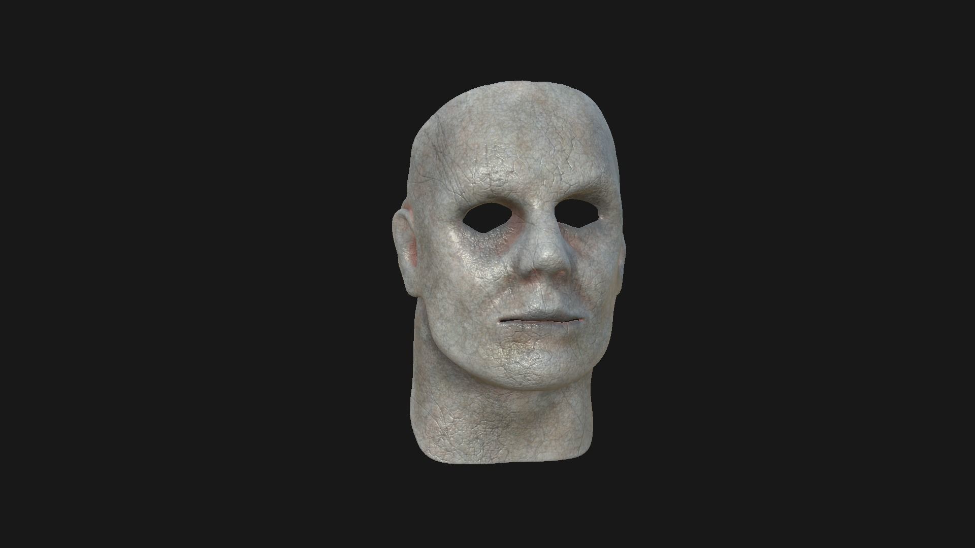 Michael Myers Halloween Mask 03 Scars - Character Design Low-poly 3D model_1