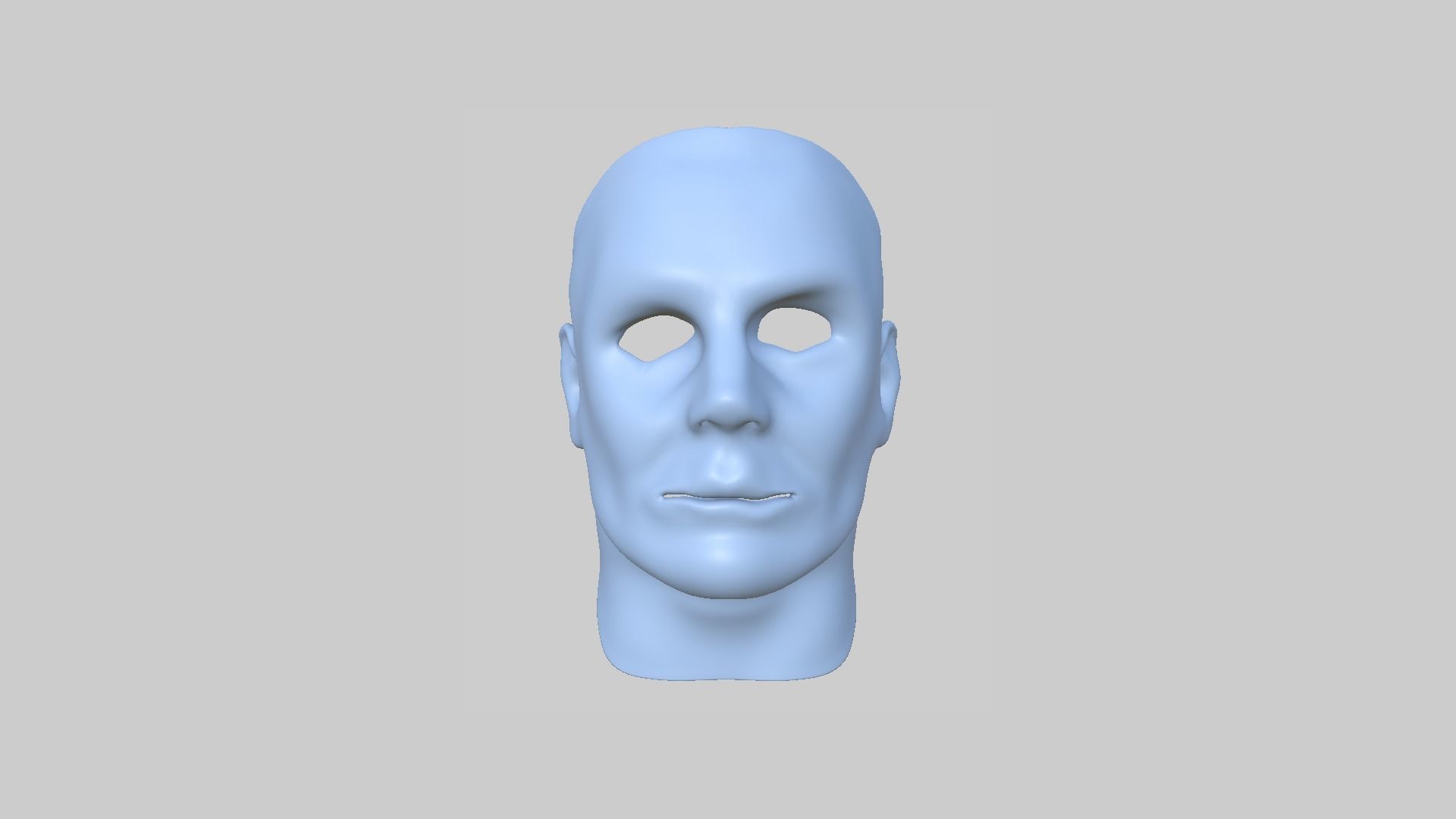 Michael Myers Halloween Mask 03 Scars - Character Design Low-poly 3D model_7